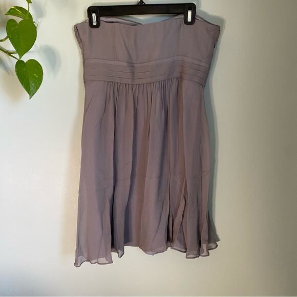Ann Taylor Silk Chiffon Bridesmaid Mini Dress - Picture 3 of 6